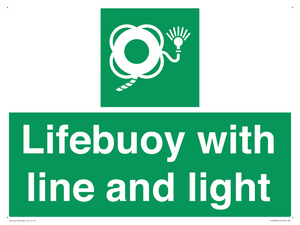 Lifebuoy with line and light